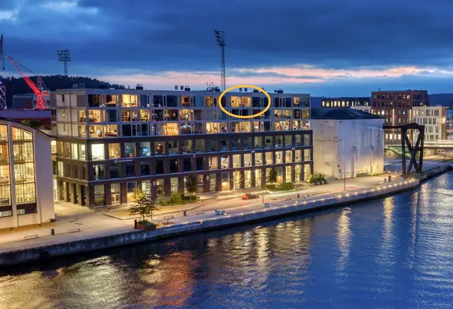 When location matters. Large penthouse flat - new in 2021 - three bedrooms, two bathrooms, approx. 30 m² glazed veranda. Kråkerøy — image 36
