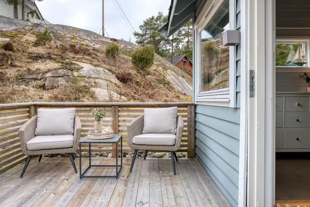 Høstpris! Koselig hytte m/anneks og kort vei til nydelig sandstrand. Bilvei helt frem og mulighet for båtplass. — bilde 13