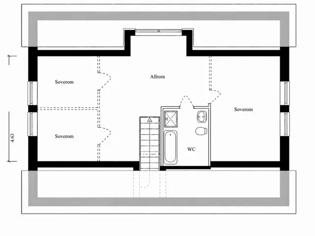 Illustrasjon for alternativ innredning av loftetasjen.