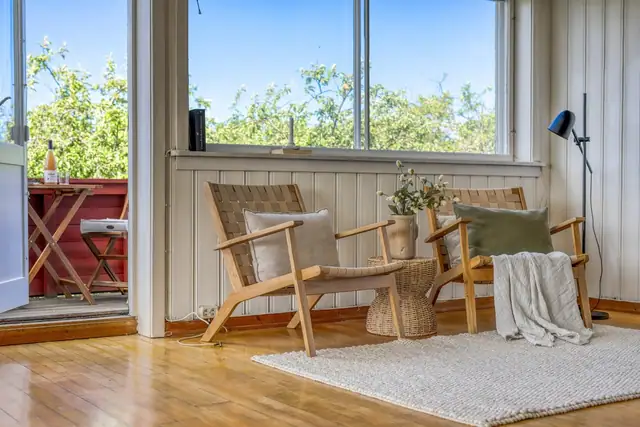 Bellevue/ Fredrikstad. Halvpart av tomannsbolig - slik arkitekten tegnet den på 1960-tallet. — bilde 12