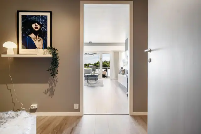 Fin og renovert 2-roms leilighet med balkong og flott utsikt over elven | Nytt Bad & Garasjeplass — bilde 30